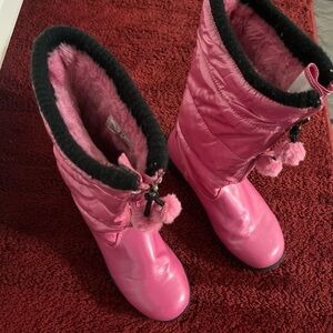 Khombu Pink Kids Rain & Snow Boots
